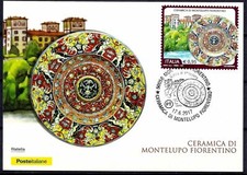 Piatto Maiolica Italia 2017 Ceramica Artigianato Museo Maxicard