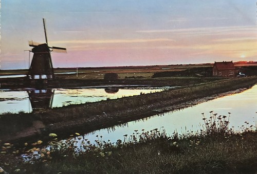 Cartolina mulino texel anni - cartolina,