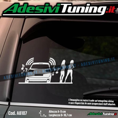 Adesivo donne musica citroen - adesivo,