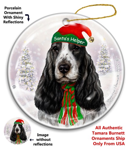 English cocker spaniel - cocker, santa's