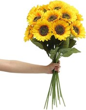 6 Girasoli Finti Fiore Artificiali Girasole fiori decorazione Bouquet realistici