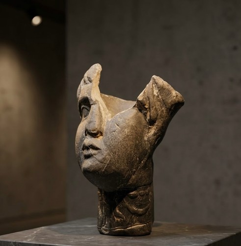 Statua volto frammentato - , stile