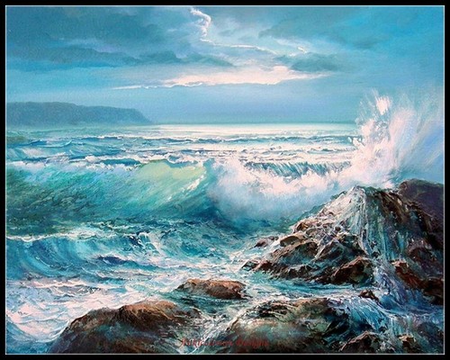 Waves crashing grafico - -,