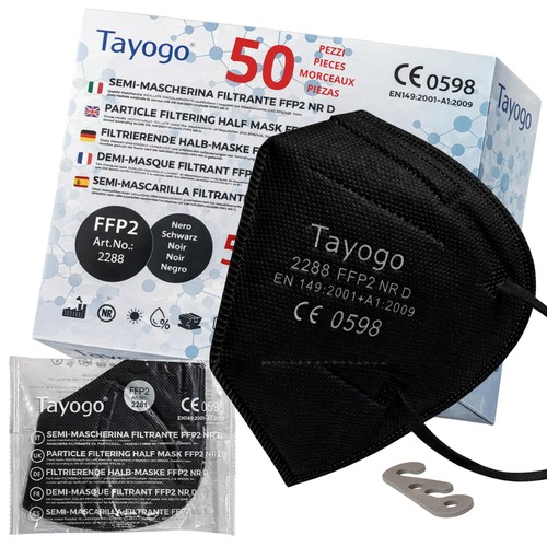 Tayogo mascherine ffp2 nere - 50,