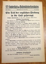 Giornale militare Wolfenbüttel prima guerra mondiale 12.7.1915 Ypres Altkirch Lipina