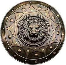 Scudo rotondo faccia di leone