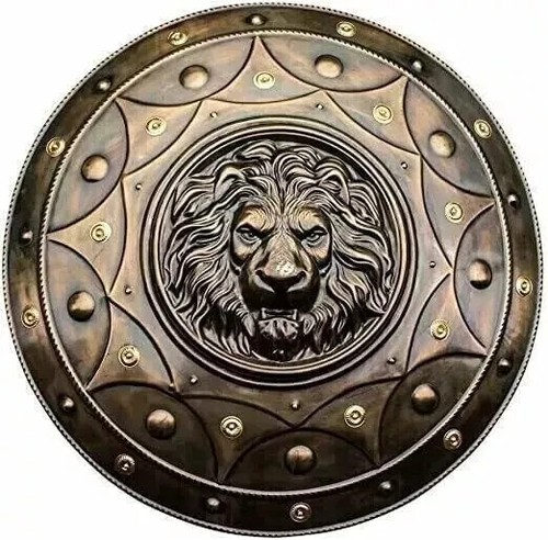 Scudo rotondo faccia leone - scudo,