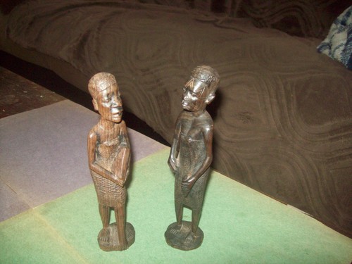 Statua vintage africana due - vintage,