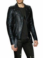 Giacca Moto Pelle Uomo Biker