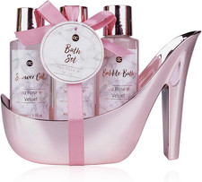 , Set Da Bagno MARBLE in Bellissime Pompe Rosa 4 Pezzi Da Bagno, Bellezza, Cura 