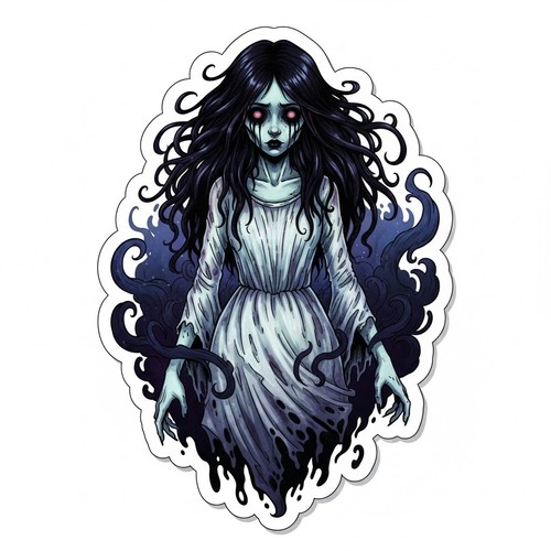 Adesivi ragazza fantasma - 9,