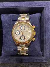 Orologio cronografo automatico usato uomo Baume et Mercier acciaio e oro