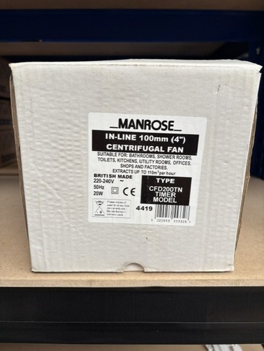 Manrose cfd200tn 100mm inline - cfd200tn,