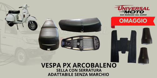 Sella vespa arcobaleno nera - arcobaleno,