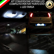 KIT LED INTERNI COMPLETO FIAT PUNTO EVO + LED TARGA 9 LED CANBUS NO AVARIA
