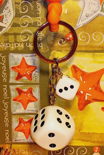 Portachiavi con dado gioco - dado,
