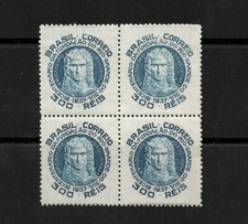 RHM:BR C-125 1937 Brasile BICENTENÁRIO DE RIO GRANDE/RS SILVA PAES blocco 4 francobolli