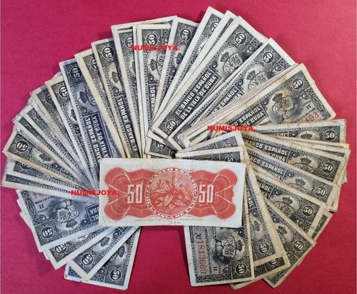 Epoca alfoso xiii billete 50 - 1,