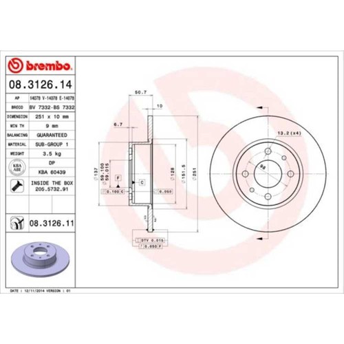Brembo disco freno - 2x,