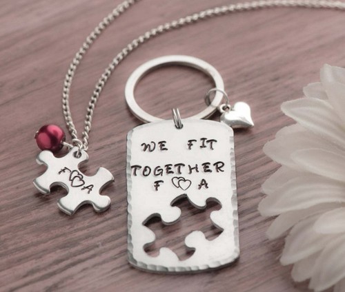 Portachiavi puzzle incisi - , per
