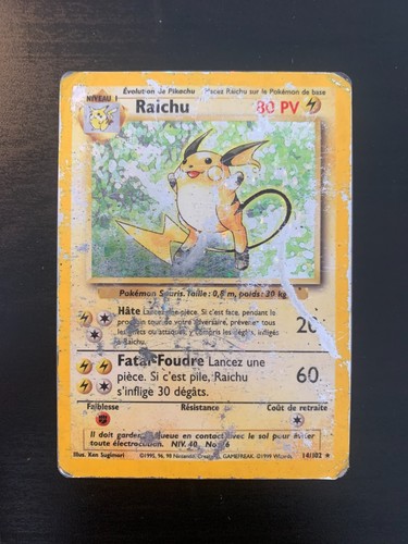 Carte pokémon raichu - carte,