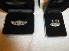2 spille Harley-Davidson in argento sterling 100° anniversario con scatola