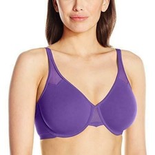 Reggiseno Wacoal 36B viola cotone 65115 nuovo con etichetta spedizione gratuita 129056