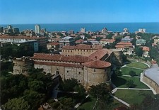 Cartolina Pesaro Rocca Costanza marcofilia Fiera del Tartufo Acqualagna 1978