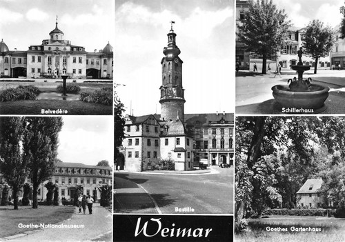 Cartolina multifoto weimar - weimar, ngl