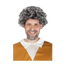 Parrucca Geppetto Parrucca Folta Grigia Unisex Parrucca Brizzolata
