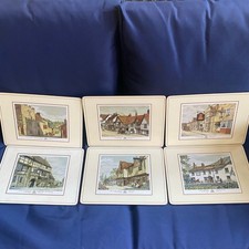 Cottage Vintage Old English Locande Tovagliette Set di 6 Arte da Collezione 