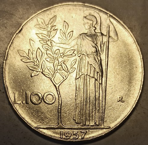 100 lire 1957 repubblica - 100,