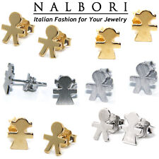 orecchini baby argento 925 maschio femmina bambino bambina oro giallo bianco