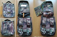 BORSELLO MIMETICO WOODLAND TATTICO MILTEC IN TESSUTO SINTETICO CM 25X 31 X10.