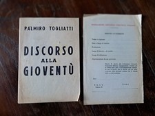 PALMIRO TOGLIATTI, DISCORSO ALLA GIOVENTÙ 1947. Con scheda iscrizione alla fgci