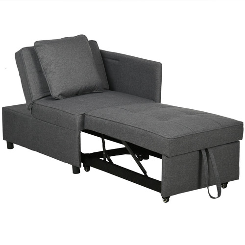 Sedia letto grigio lino feel - letto, lino-feel