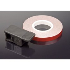 NASTRO ADESIVO STRISCE ROSSO RUOTE CATARIFRANGENTE CERCHI AUTO MOTO  7mm x 6mt 