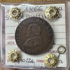 MONETA STATO PONTIFICIO PIO IX 1 SOLDO 1866 A. XXI NON COMUNE sigillata BB+