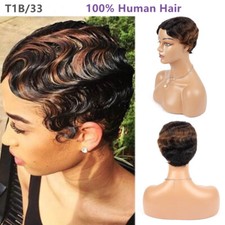 Parrucca corta nera marrone