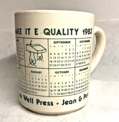 Tazza pubblicitaria calendario