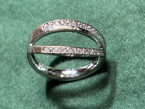 Anello donna swarovski rodio - anello,