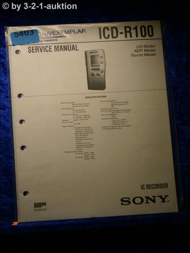 Sony manuale servizio icd - di,