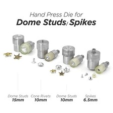 Pressa manuale per borchie a cupola mezzo tondo artiglio rivetti punte setter a scatto strumenti