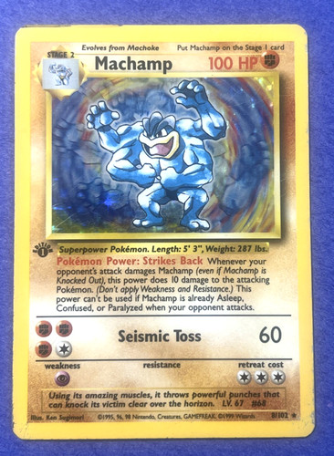 Pokemon machamp 1ª - pokemon,