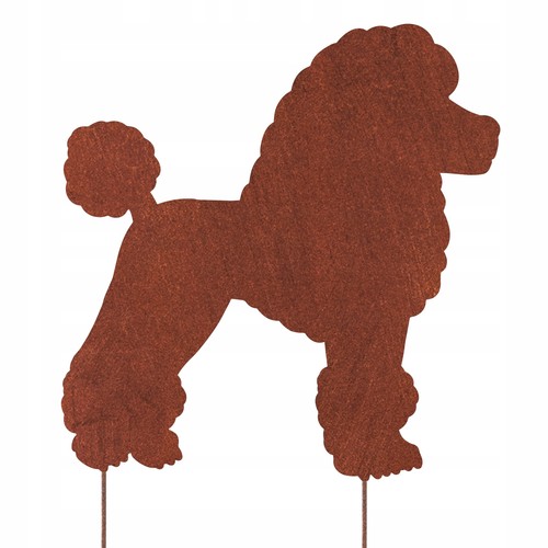 Figura cane barboncino corten - cane,