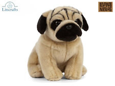 Peluche puglino seduto cucciolo giocattolo morbido cane orsacchiotto garanzia 10 anni. Regalo. Altezza 21,5 cm