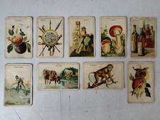NOVE ANTICHE CARTE DA GIOCO DA