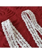 SET 2 BORDINI / PIZZI  UNCINETTO 65x3 cm