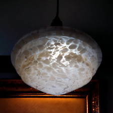 PARALUME ART DECO LAMPADARIO COLOR ARANCIO ANNI 30 VETRO SOFFIATO SCALINATO