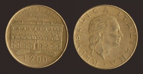 200 lire 1990 consiglio - lire,